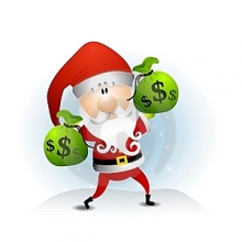 В бедных кварталах Канзас-Сити замечен Санта-Клаус с мешком денег, сопровождаемый полицией и эльфами